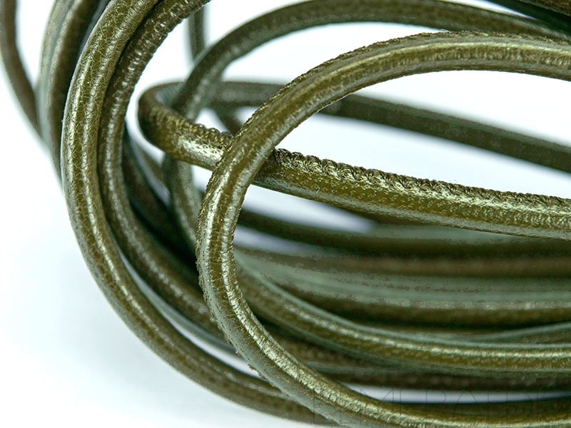 4mm Nappa Lederband Dark Olive 20cm