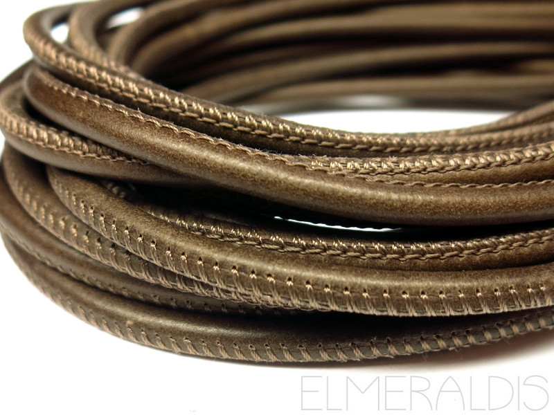 4mm Nappa Lederband Dark Taupe 20cm