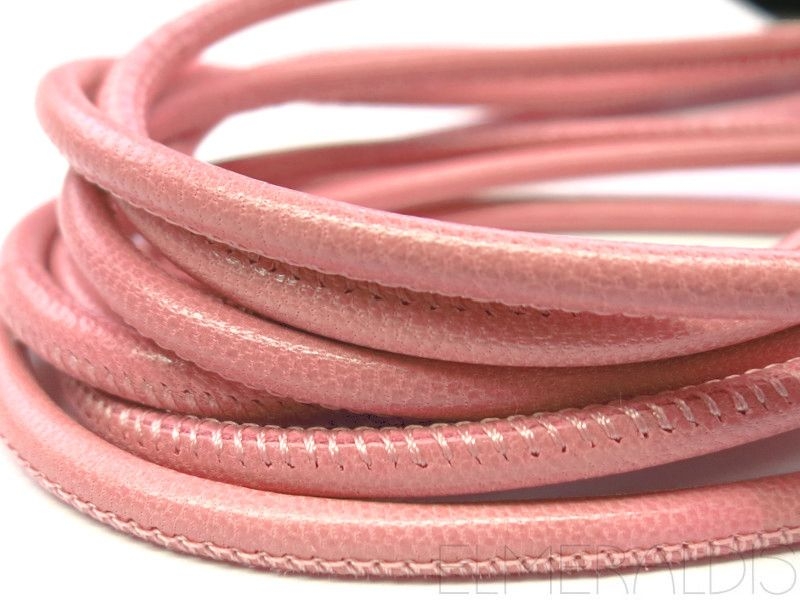 4mm Nappa Lederband Rose Mauve rosa 20cm