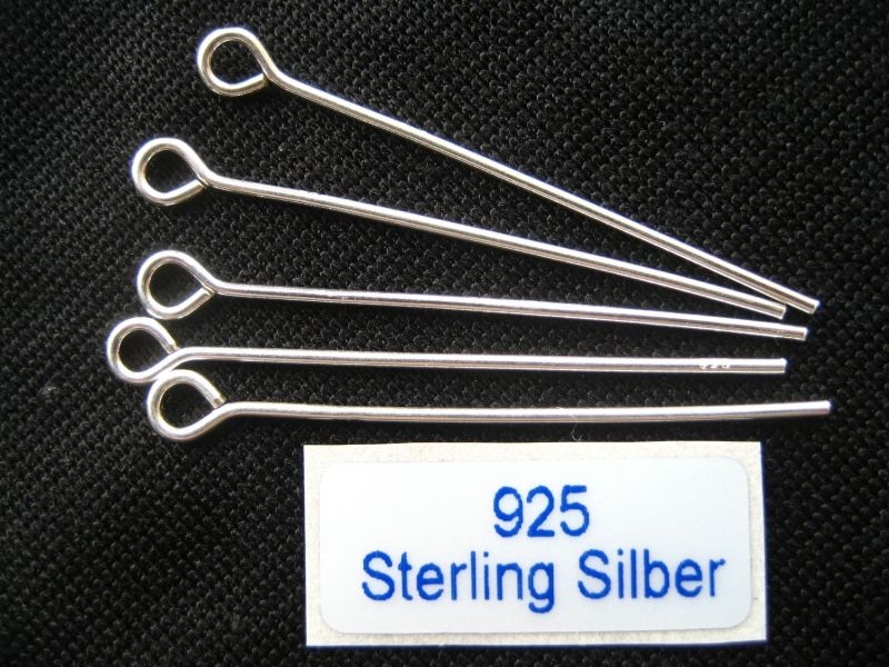 45mm Kettelstifte 925 Silber 4x