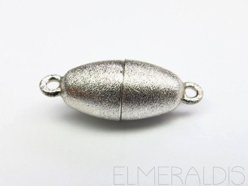 15 mm Magnetverschluß 925 Silber mattiert