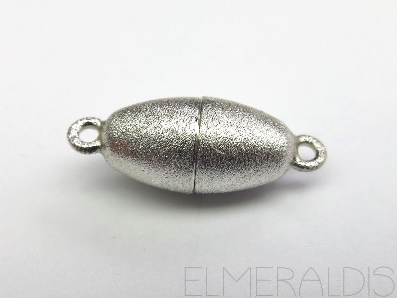 15 mm Magnetverschluß 925 Silber mattiert