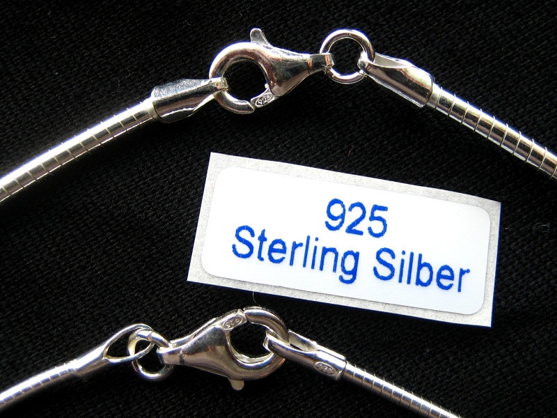 50 cm Omega Reif 925 Silber 1,9 mm