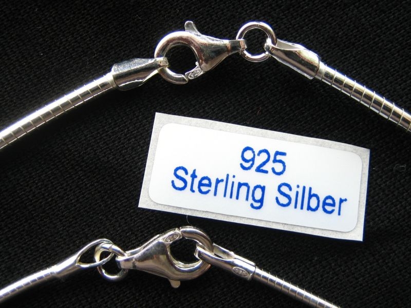 40 cm Omega Reif 925 Silber 1,9 mm