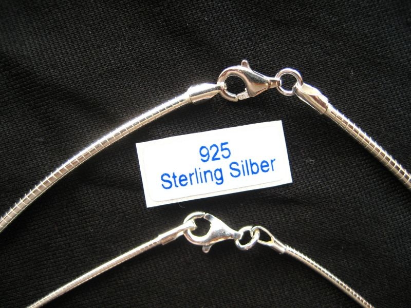 45 cm Omega Reif 925 Silber 1,9 mm