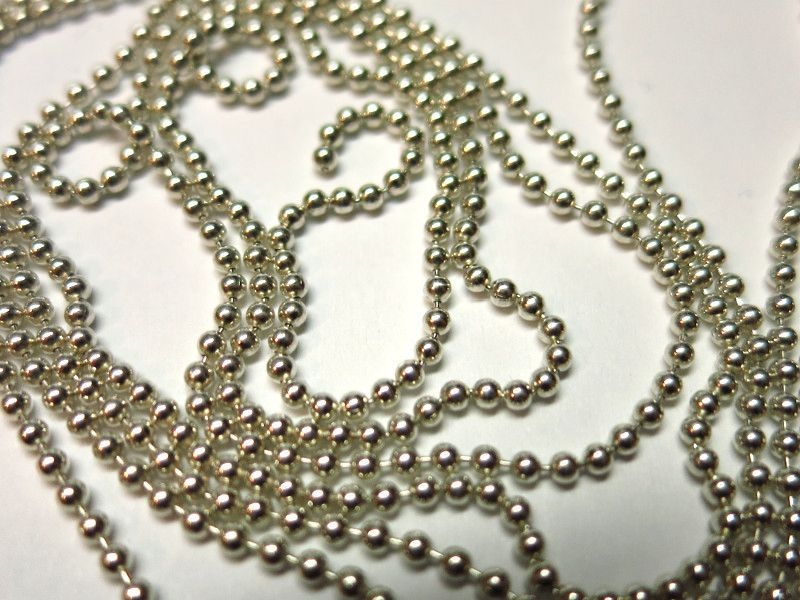 1,5 mm Kugelkette 925 Silber 10cm