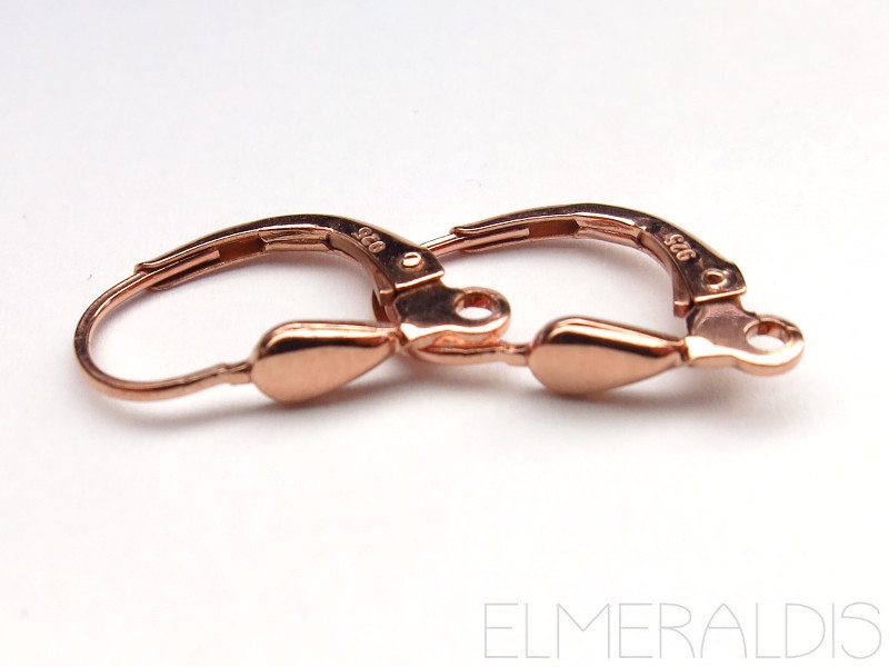 Ohrbrisuren 925 Silber Rosegold vergoldet 2x