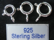 Produktbild von Schmuck-Karabiner-Verschluss In Echt Sterling-Silber 925 Mit Öse Für Anhänger/Charms | Juwelier Weber